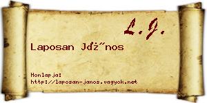 Laposan János névjegykártya